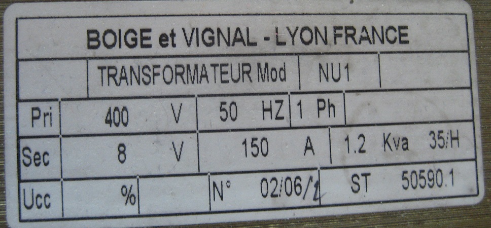 Plaque Injec transfo